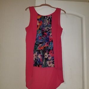 Pink high low shirt